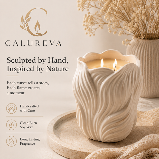 Calureva™ “Seraph Curve Artisan Candle”
