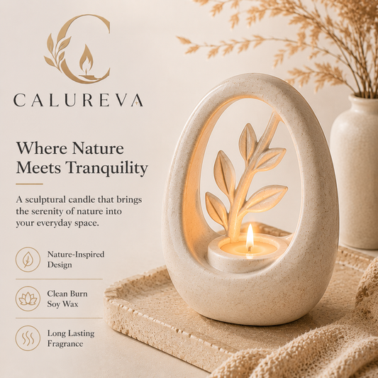 Calureva™ “Verdant Halo Botanical Flame Candle”